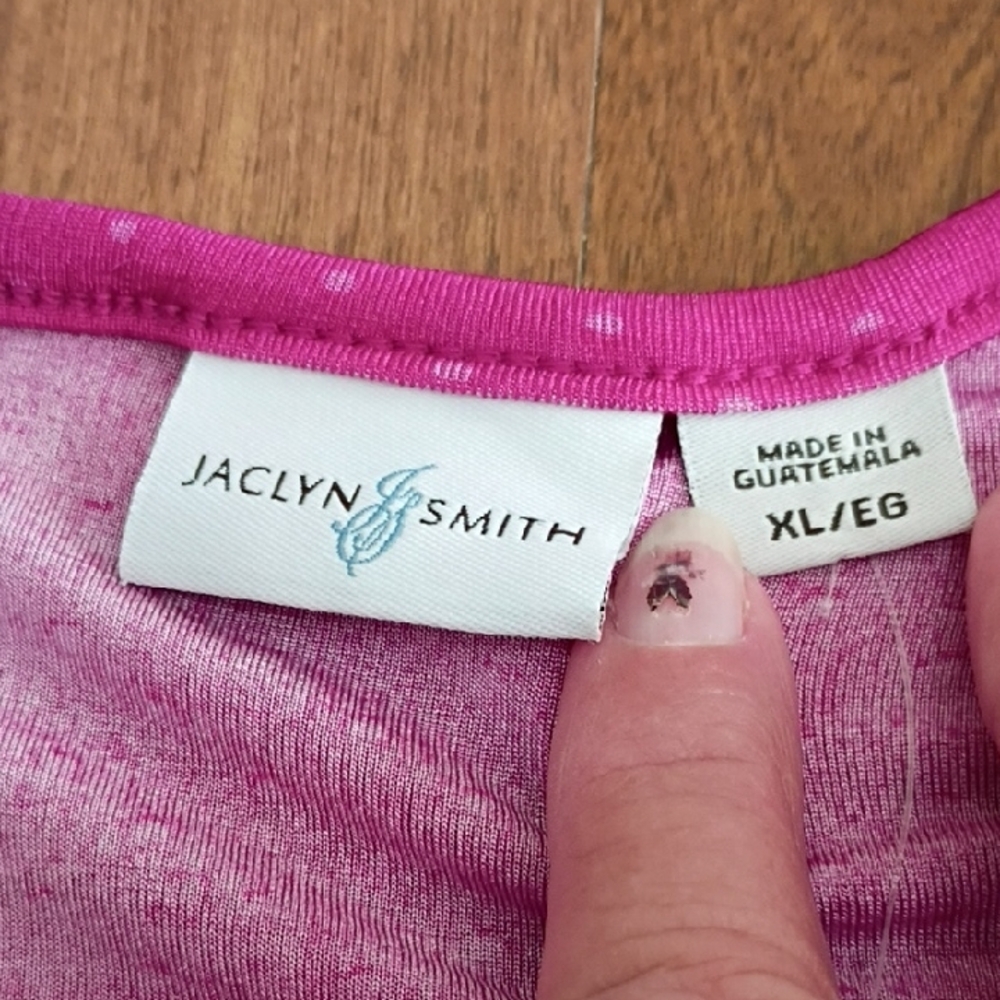 Jaclyn Smith Magenta Short Sleeve Tee Size XL - Picture 4 of 4
